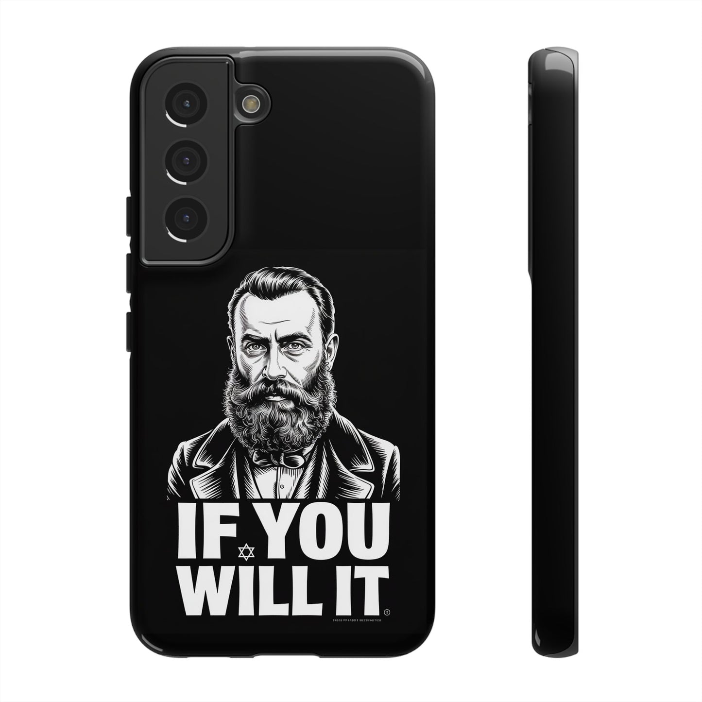 If You Will It — Herzl Portrait Phone Case