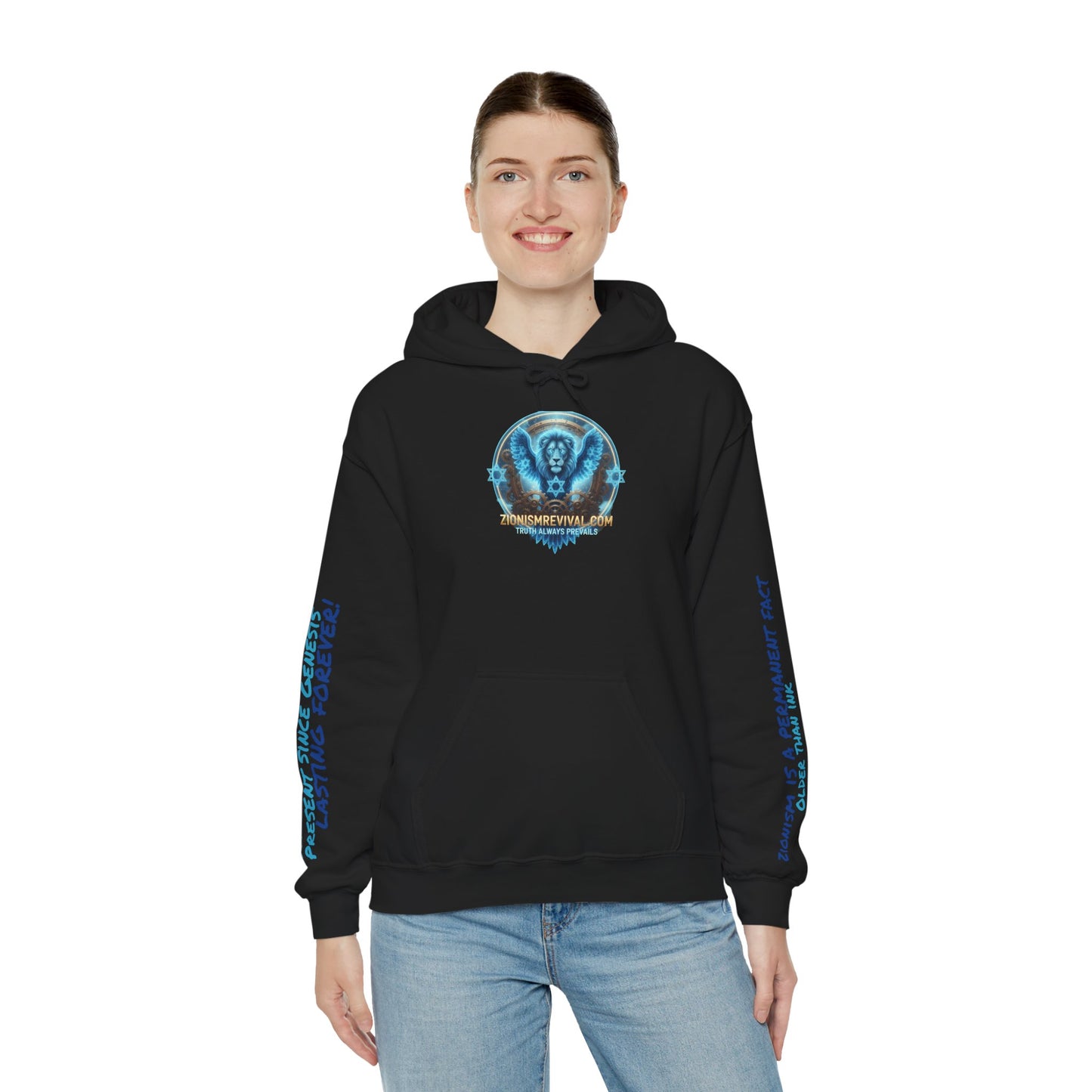 Lion of Zion Revival Hoodie — 'Revival' Lion Emblem White Pullover