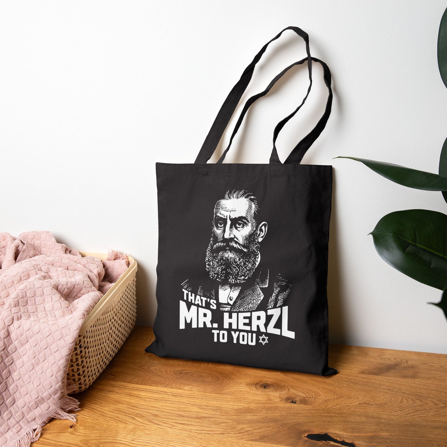 Mr. Herzl × OG Zionist — Double-Sided Canvas Tote