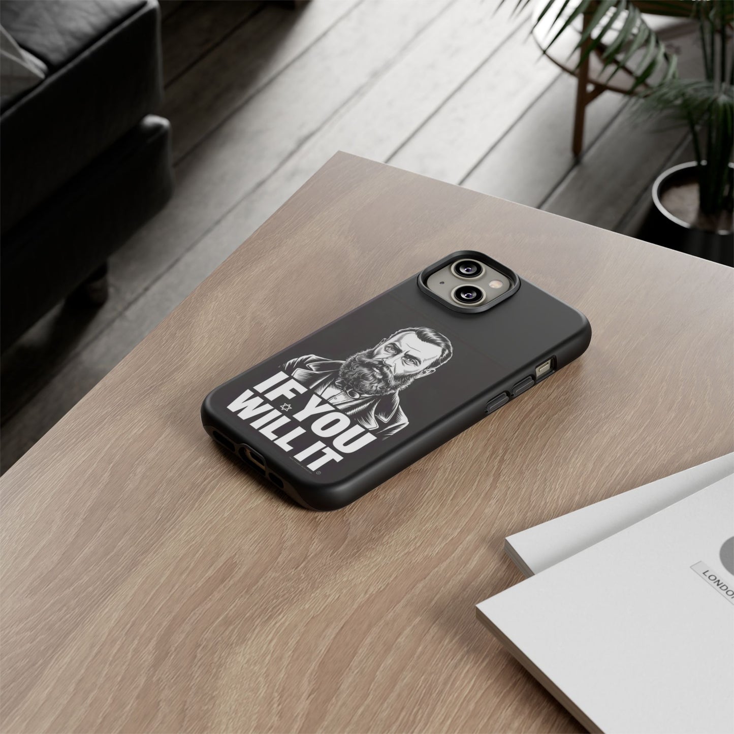 If You Will It — Herzl Portrait Phone Case