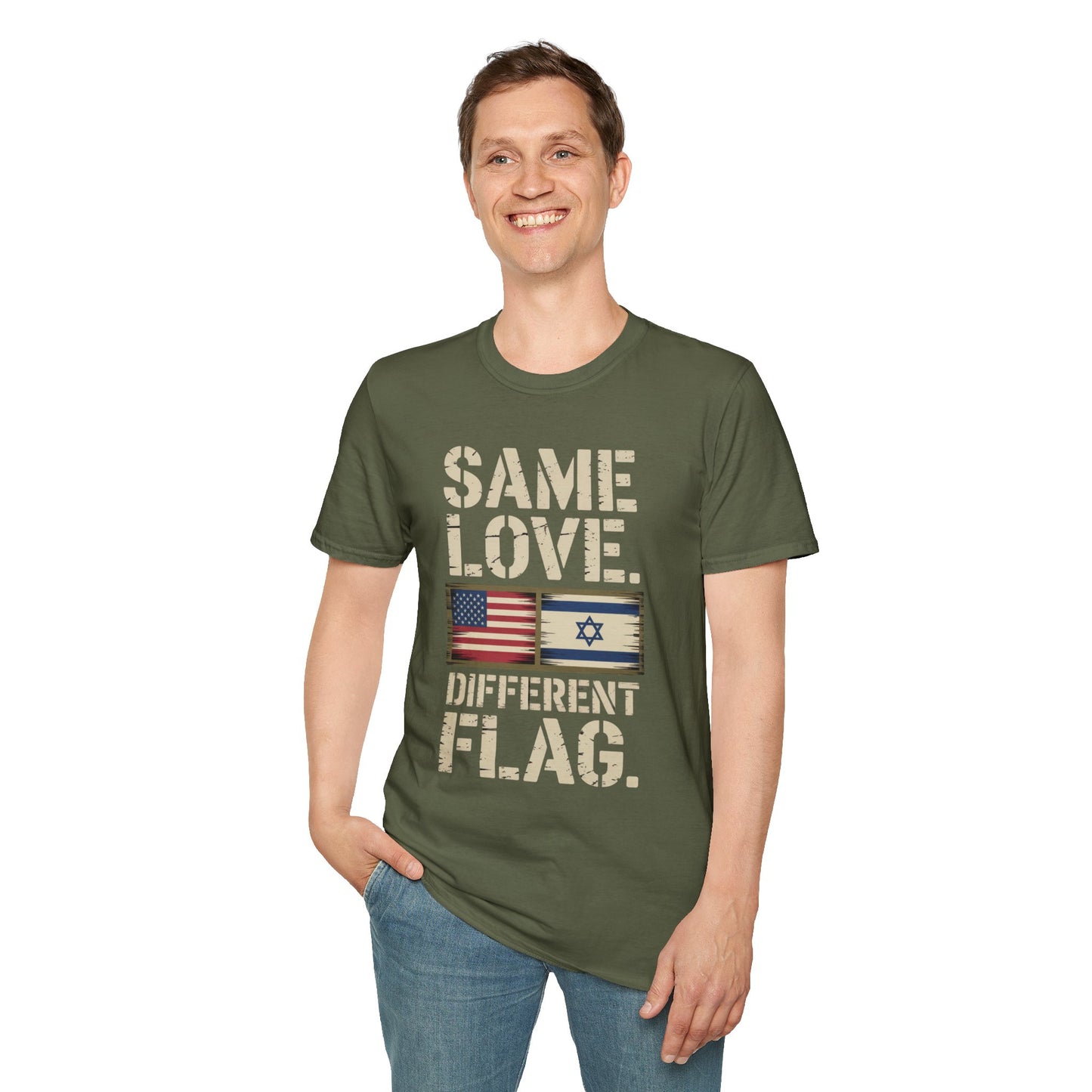 Same Love, Different Flag — USA × Israel Tee