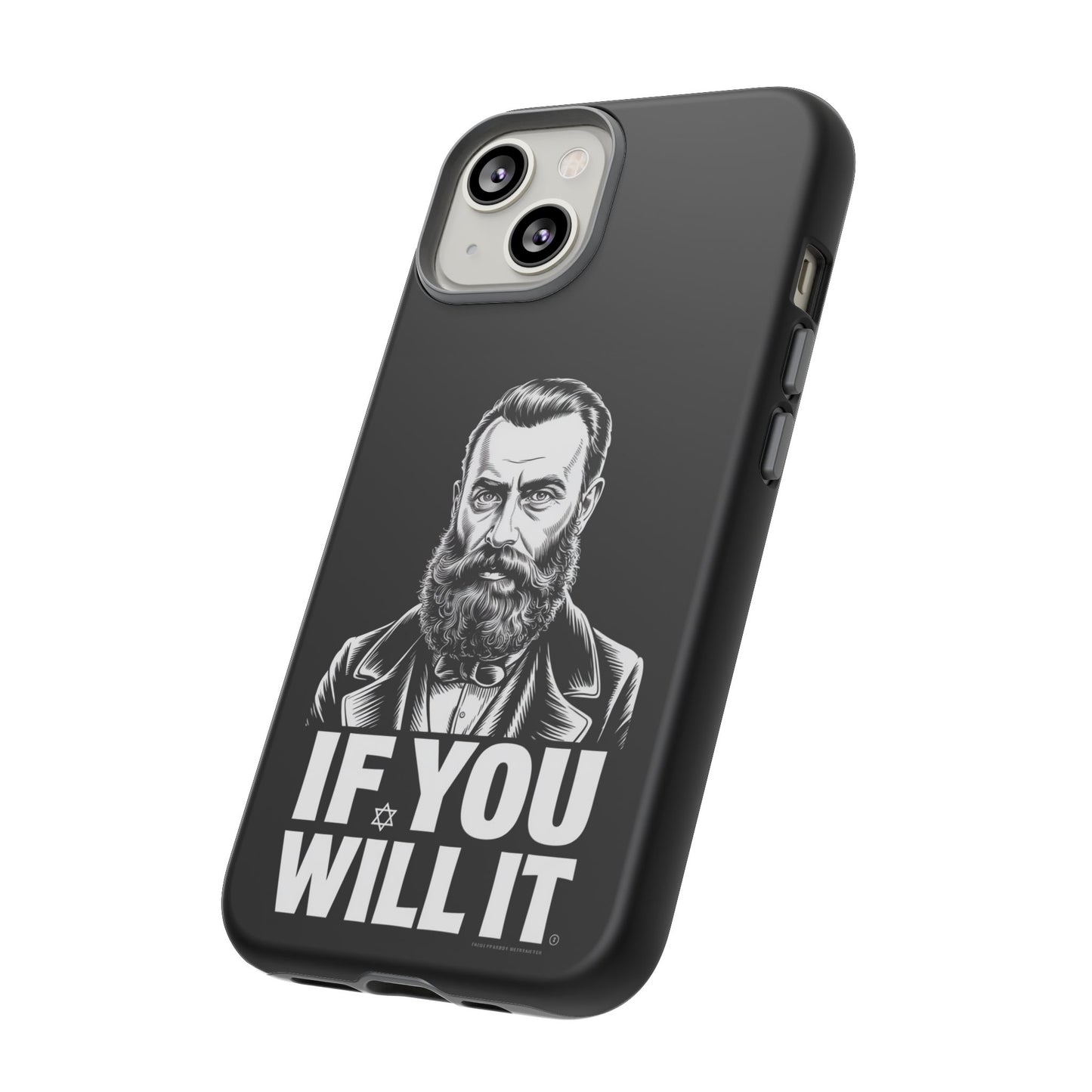 If You Will It — Herzl Portrait Phone Case