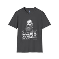 He Wrote It. We Built It. You're Wearing It. — Herzl T-Shirt view 4