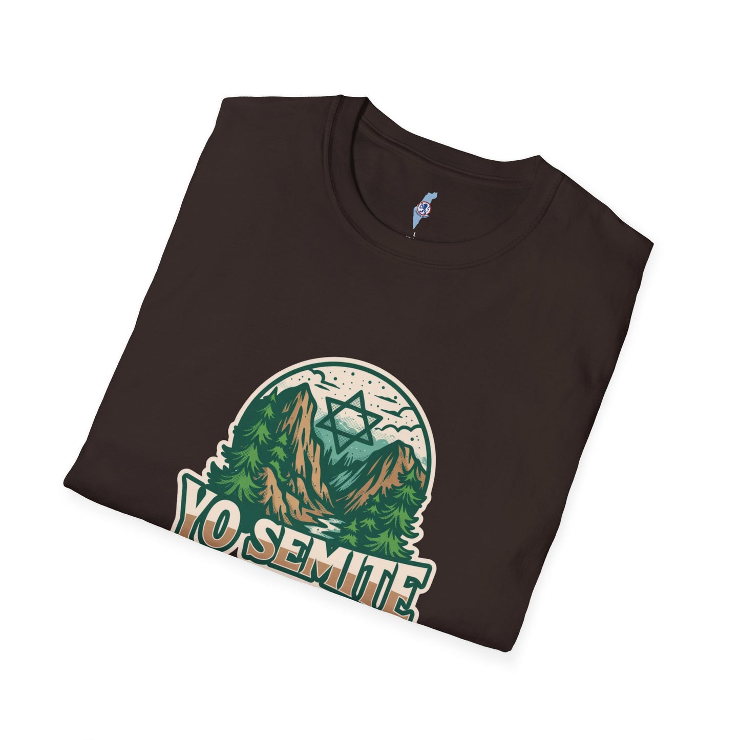 Yosemite Vintage Nature T-Shirt — Scenic Mountain & Forest Graphic ("YO SEMITE" Est. 5784)