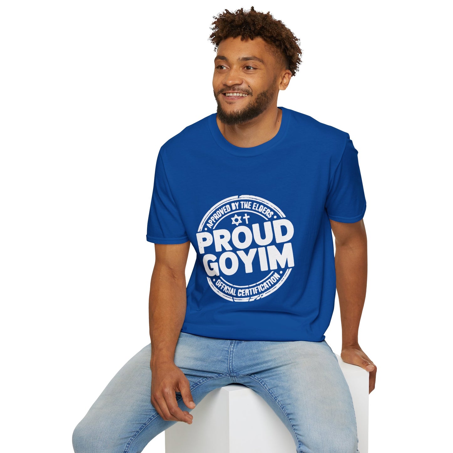 Proud Goyim T-Shirt — Bold Vintage Stamp Design