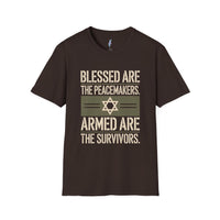 Blessed Are the Peacemakers, Armed Are the Survivors Tee view 2