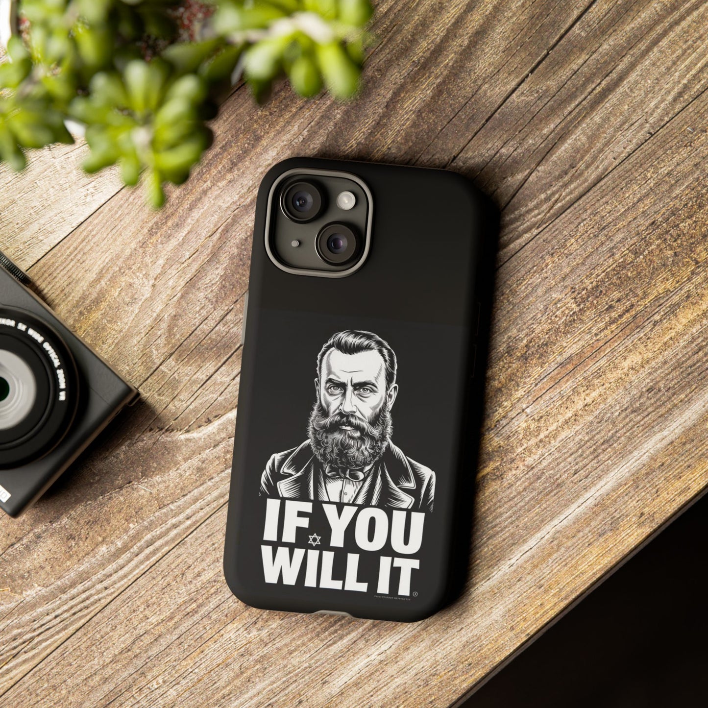If You Will It — Herzl Portrait Phone Case