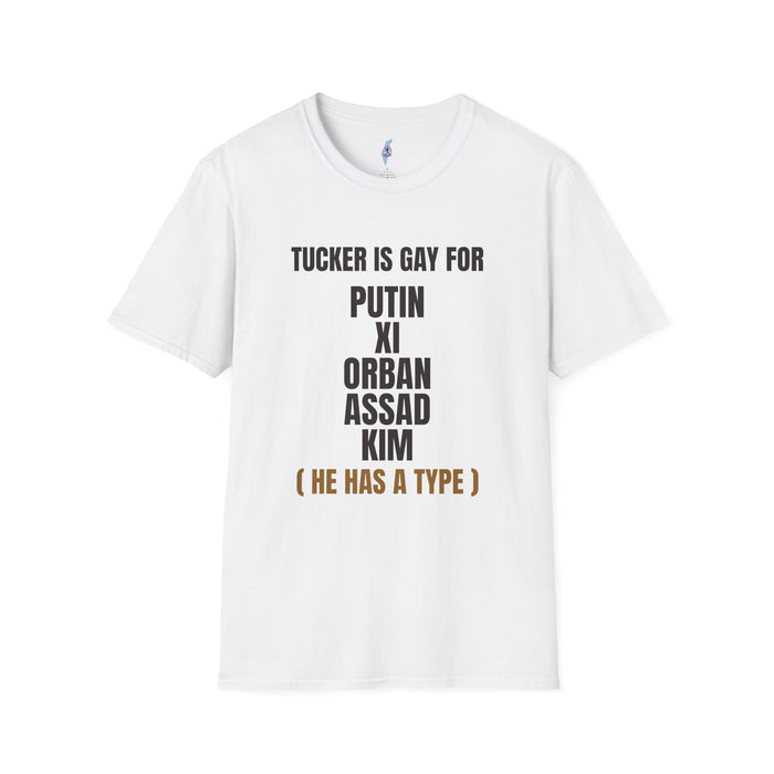 He Has A Type Tee - Tucker's Strongman Lineup