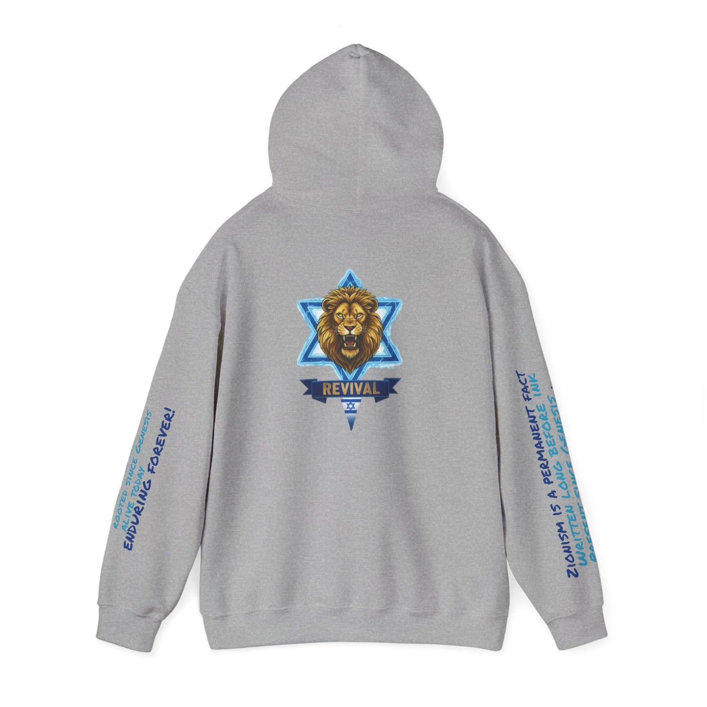 Lion of Zion Revival Hoodie — 'Revival' Lion Emblem White Pullover