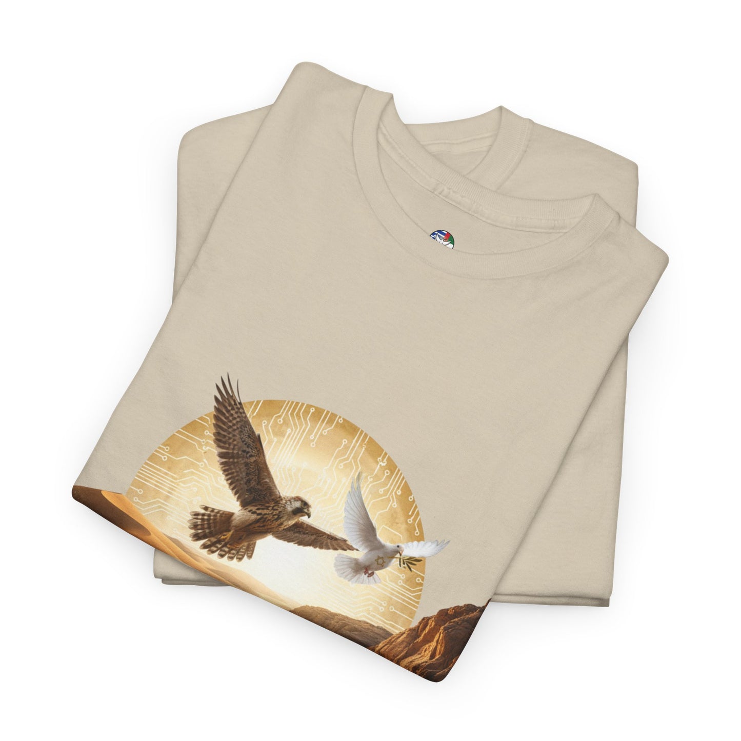 Desert Flight Tee— Soaring Dove & Eagle.