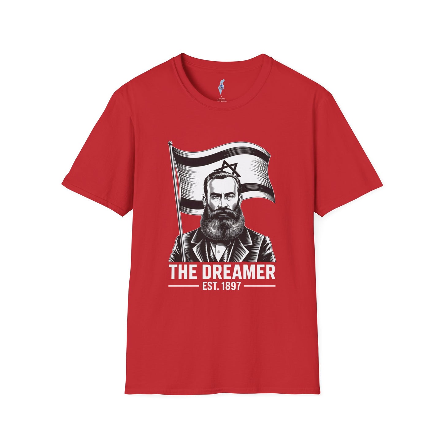 The Dreamer - Herzl Portrait & Flag T-Shirt