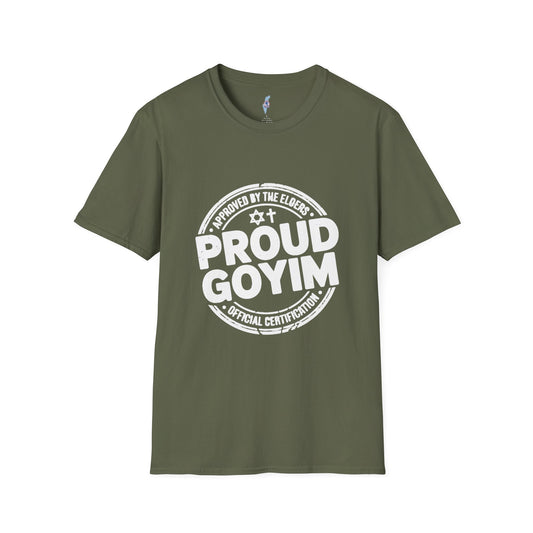 Proud Goyim T-Shirt — Bold Vintage Stamp Design