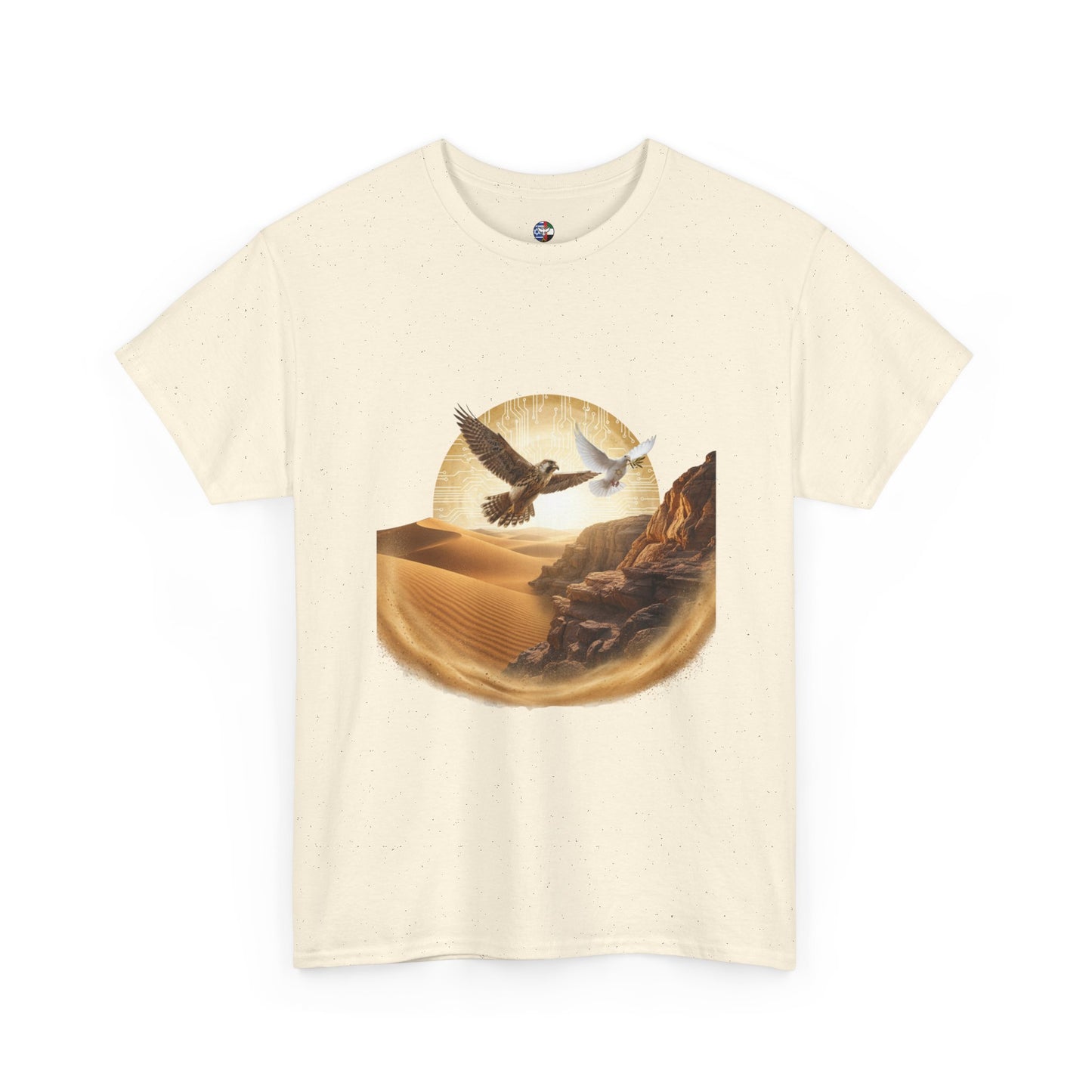 Desert Flight Tee— Soaring Dove & Eagle.
