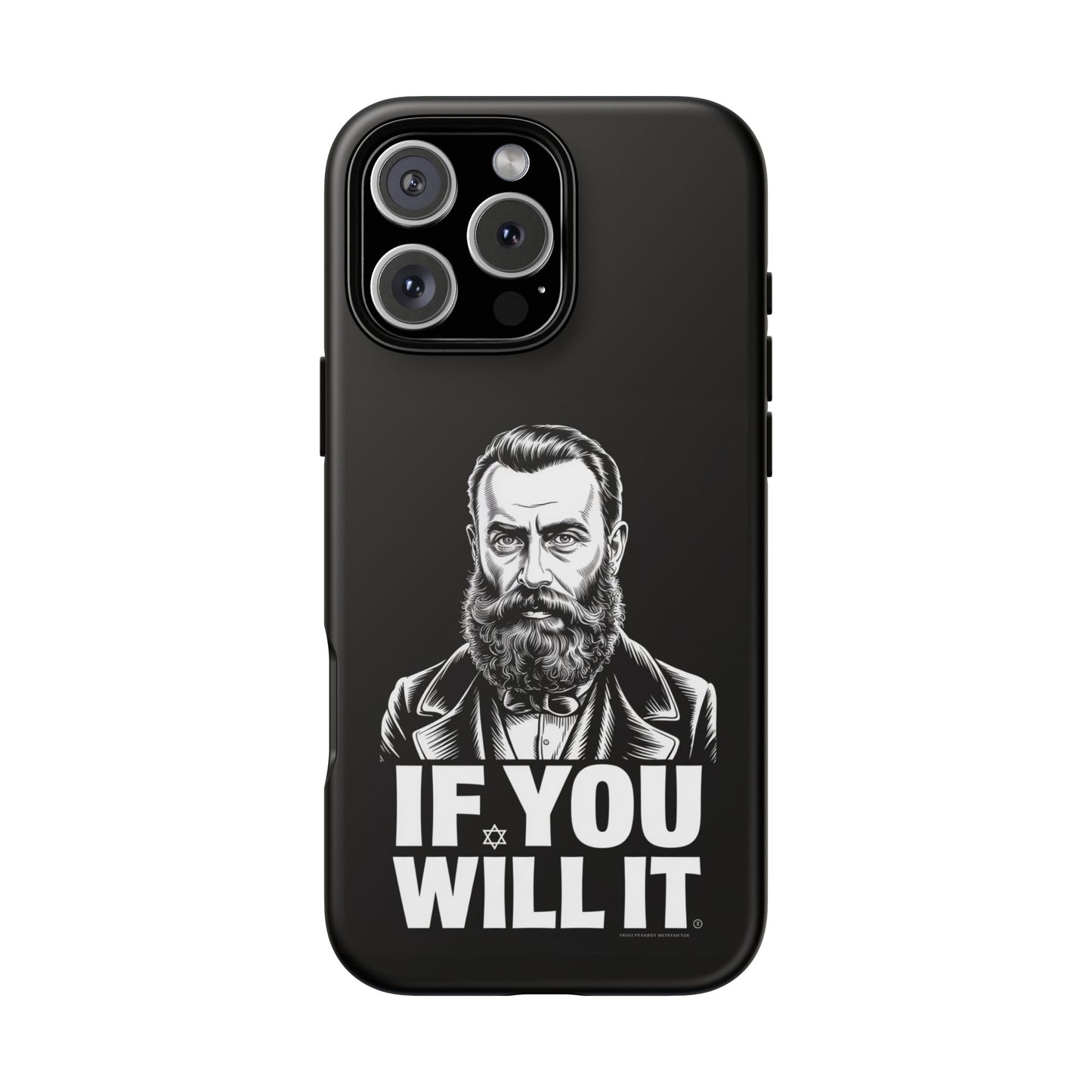If You Will It — Herzl Portrait Phone Case