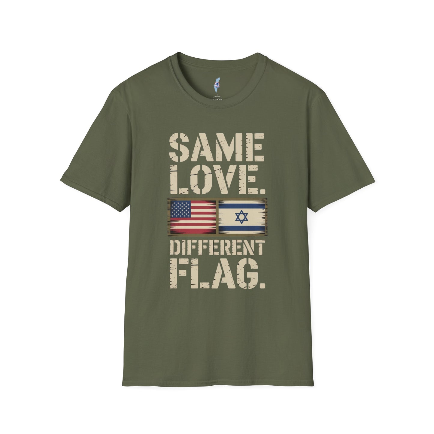 Same Love, Different Flag — USA × Israel Tee