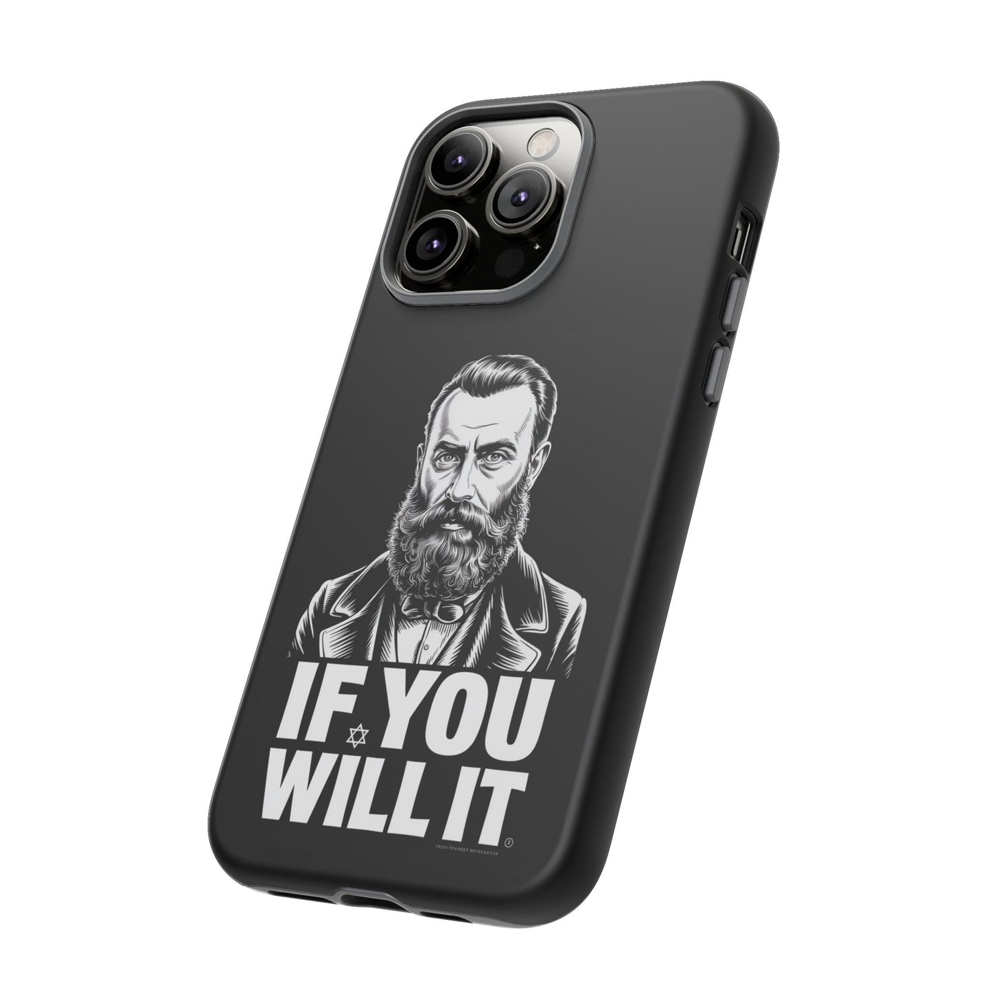 If You Will It — Herzl Portrait Phone Case