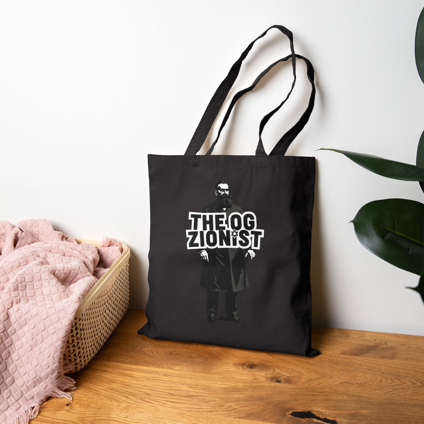 Mr. Herzl × OG Zionist — Double-Sided Canvas Tote