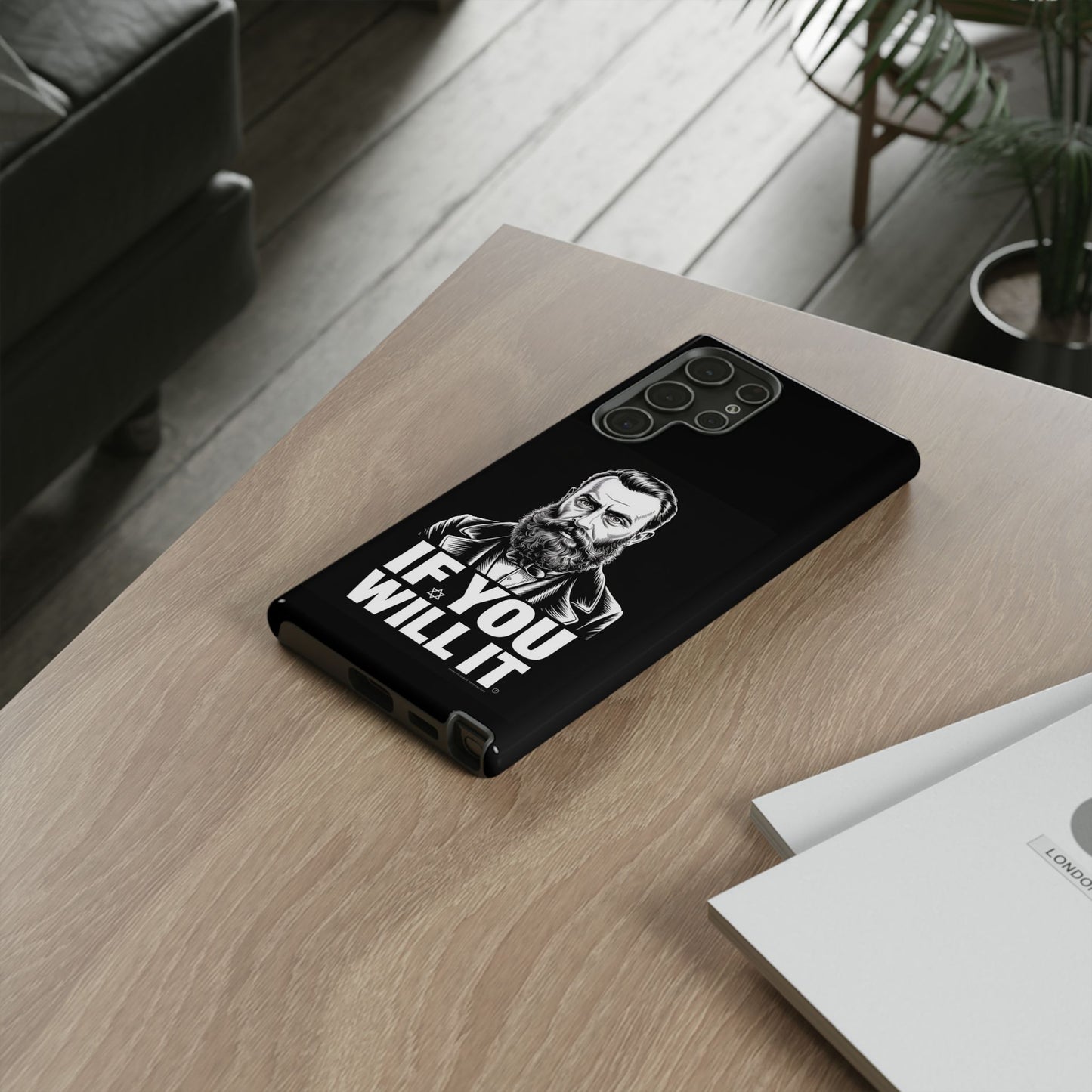 If You Will It — Herzl Portrait Phone Case