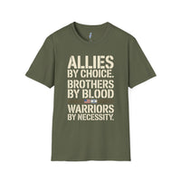 Allies by Choice, Brothers by Blood — Warrior Pride Tee view 3