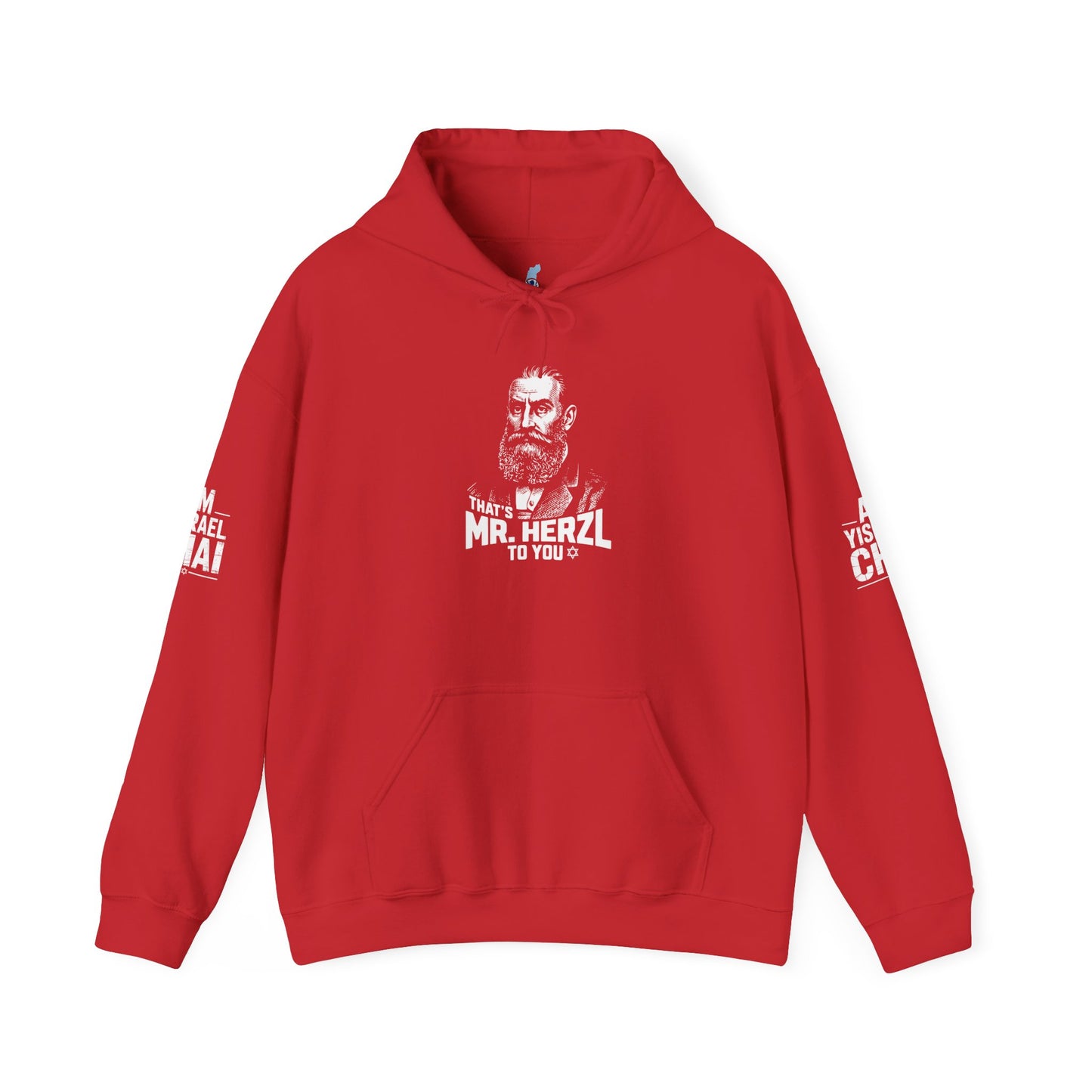 Mr. Herzl To You — Founder Hoodie | Am Yisrael Chai Sleeves