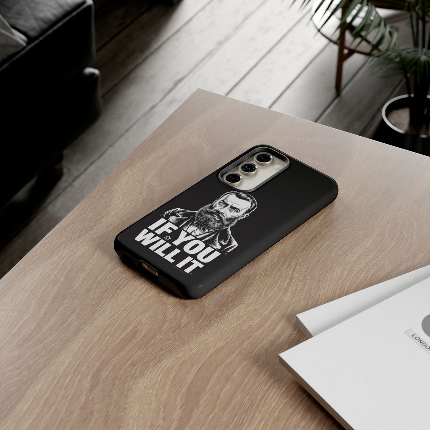 If You Will It — Herzl Portrait Phone Case