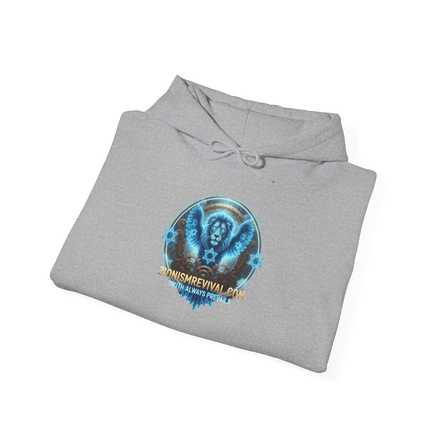 Lion of Zion Revival Hoodie — 'Revival' Lion Emblem White Pullover