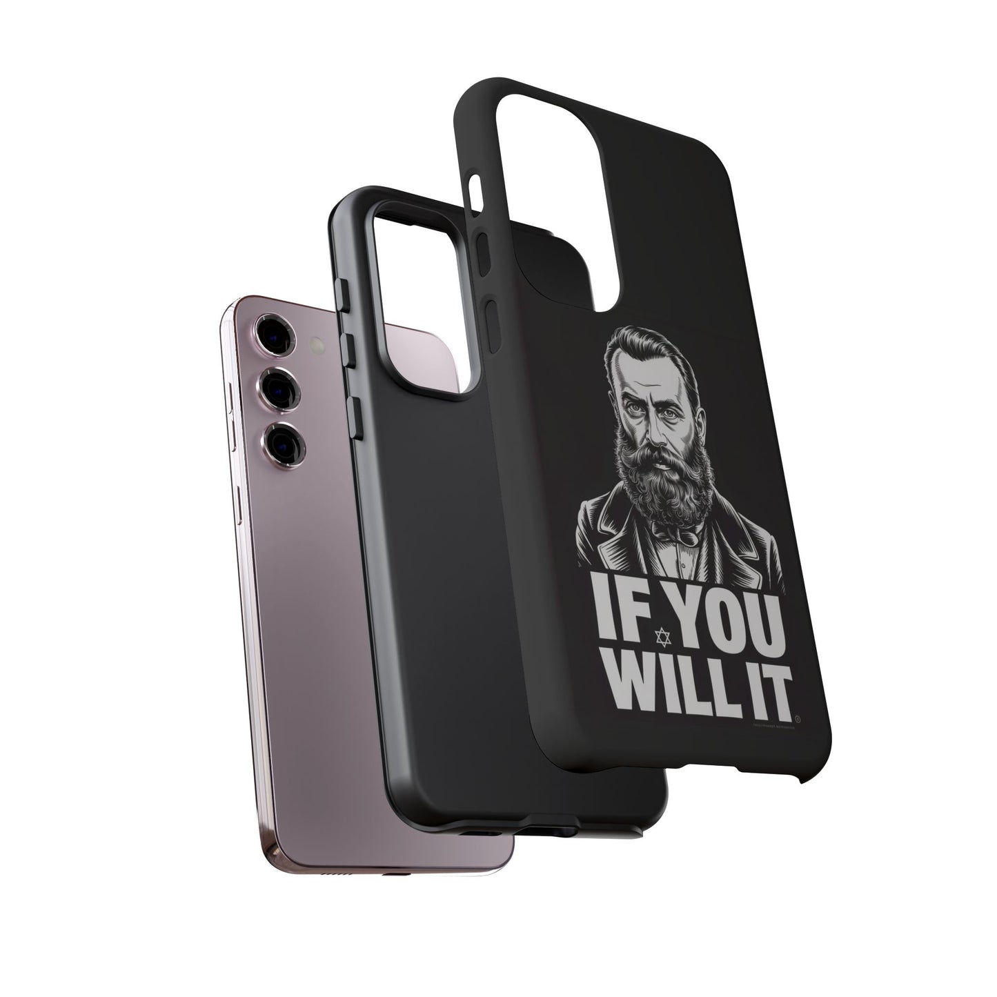 If You Will It — Herzl Portrait Phone Case