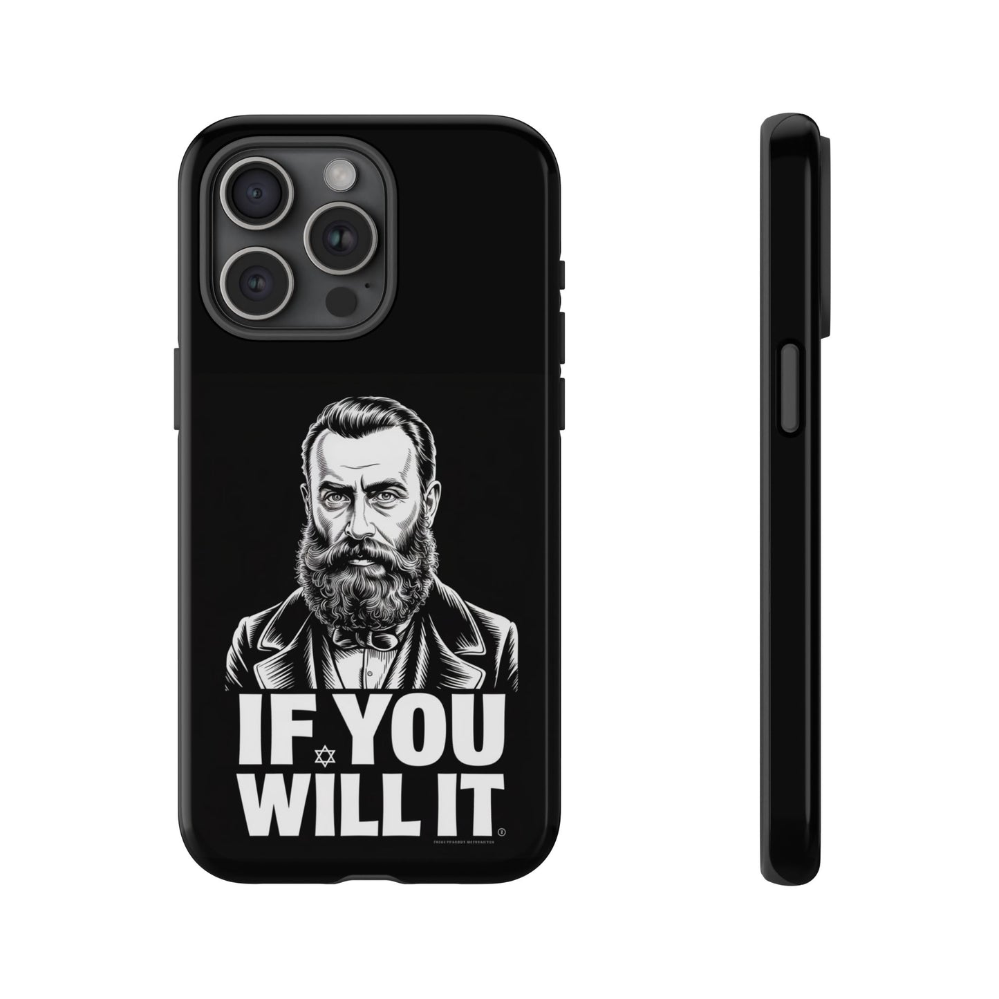If You Will It — Herzl Portrait Phone Case