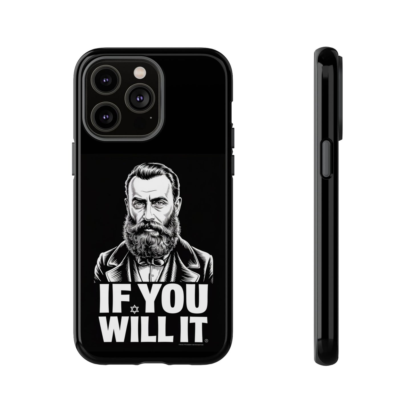 If You Will It — Herzl Portrait Phone Case