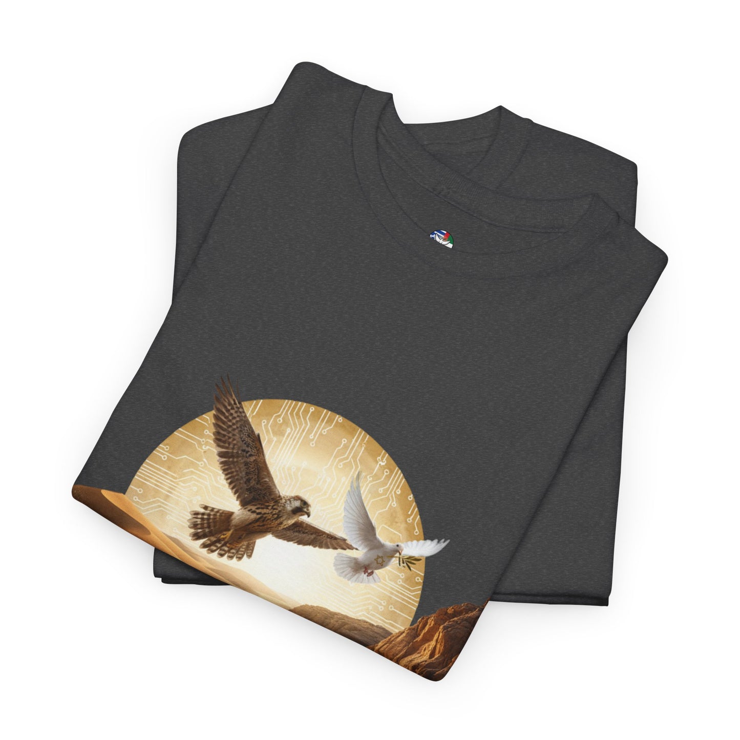 Desert Flight Tee— Soaring Dove & Eagle.