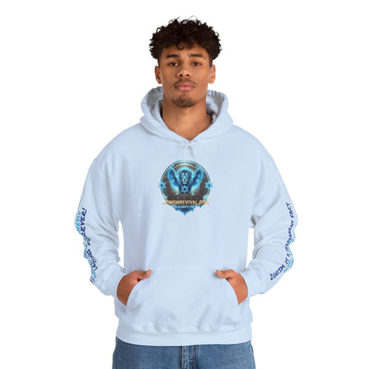 Lion of Zion Revival Hoodie — 'Revival' Lion Emblem White Pullover