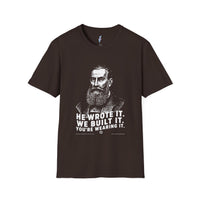 He Wrote It. We Built It. You're Wearing It. — Herzl T-Shirt view 2
