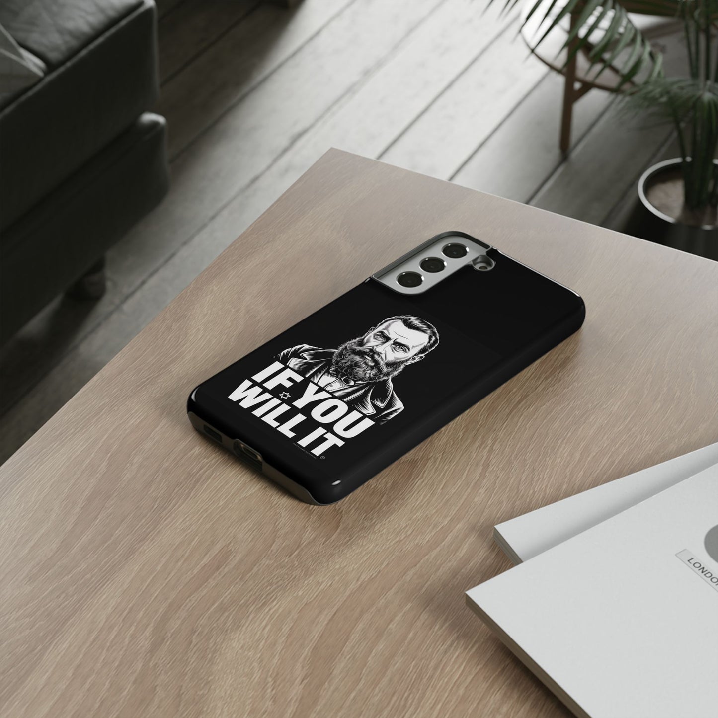 If You Will It — Herzl Portrait Phone Case