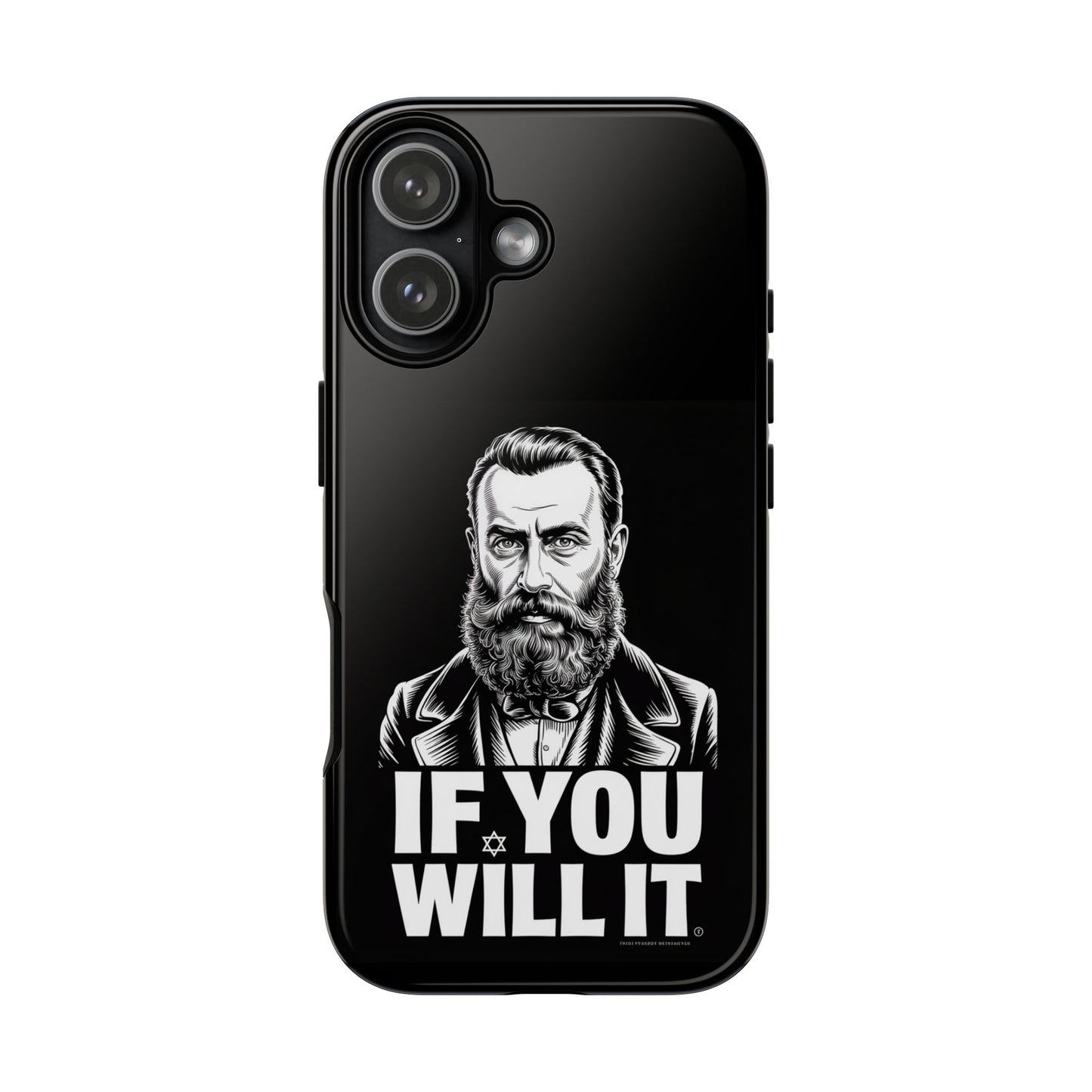 If You Will It — Herzl Portrait Phone Case