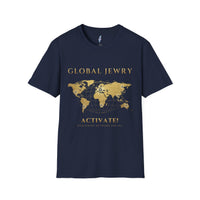 Global Jewry Activate! Tee | Satirical Jewish Pride & Anti-Conspiracy Humor view 4