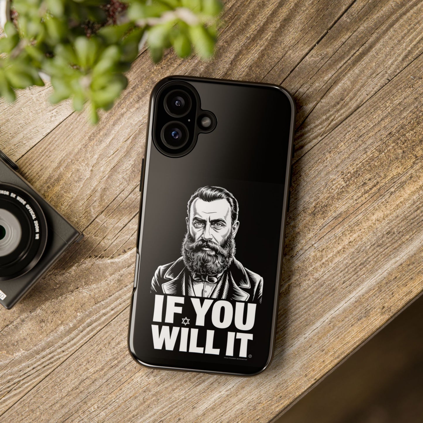 If You Will It — Herzl Portrait Phone Case