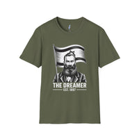 The Dreamer - Herzl Portrait & Flag T-Shirt view 3