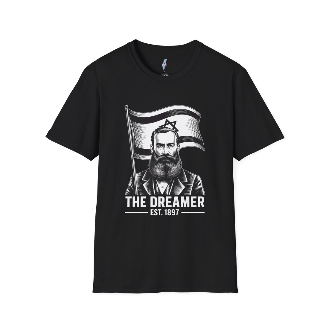 The Dreamer - Herzl Portrait & Flag T-Shirt