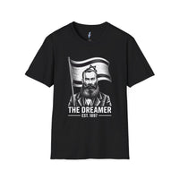 The Dreamer - Herzl Portrait & Flag T-Shirt view 1