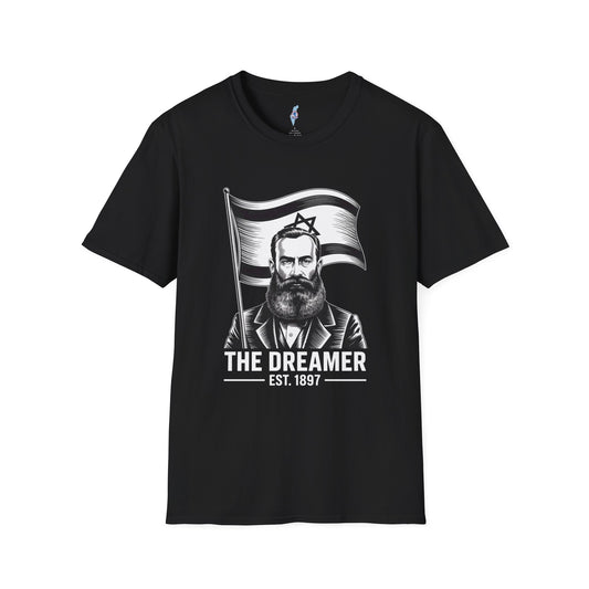 The Dreamer - Herzl Portrait & Flag T-Shirt
