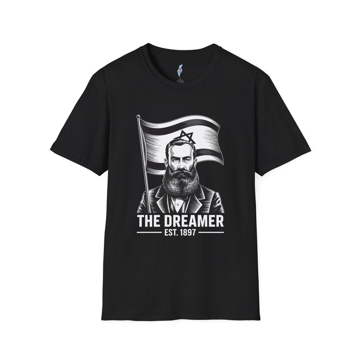The Dreamer - Herzl Portrait & Flag T-Shirt
