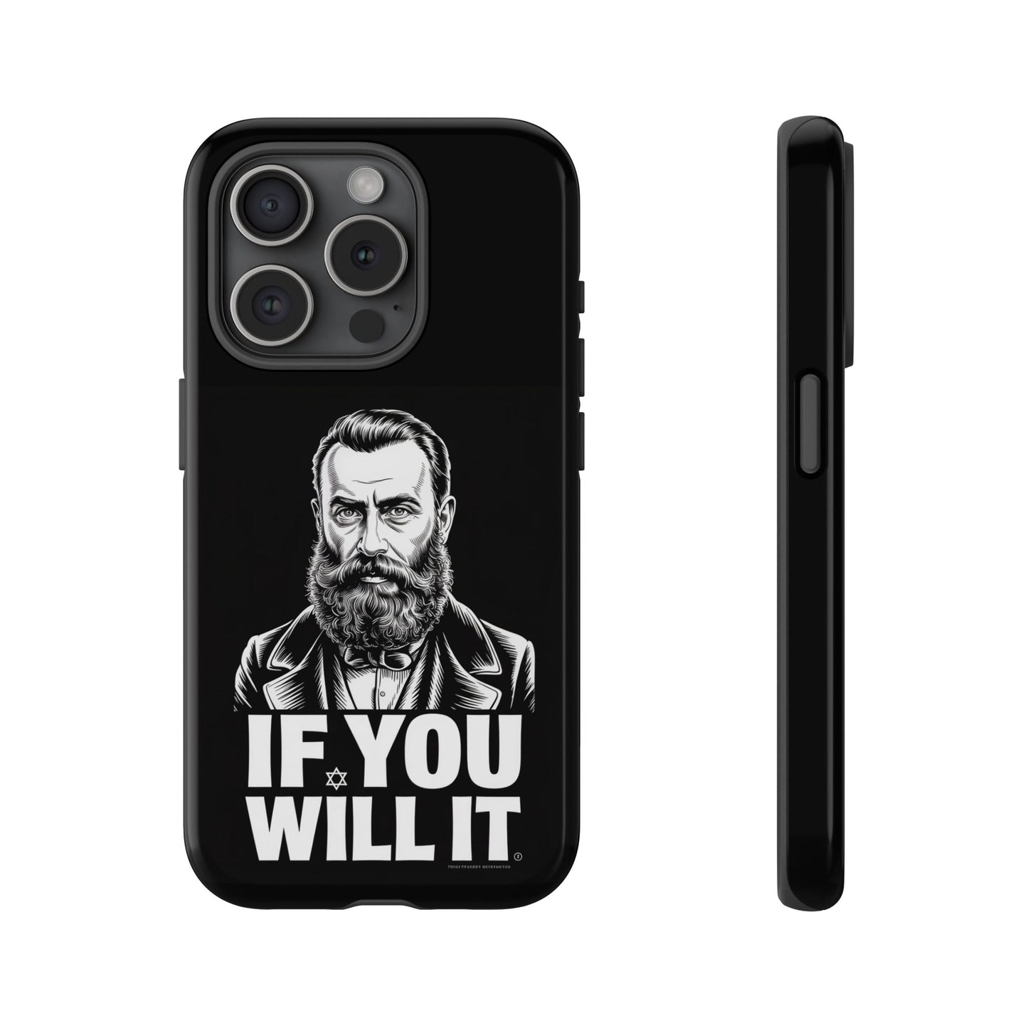 If You Will It — Herzl Portrait Phone Case