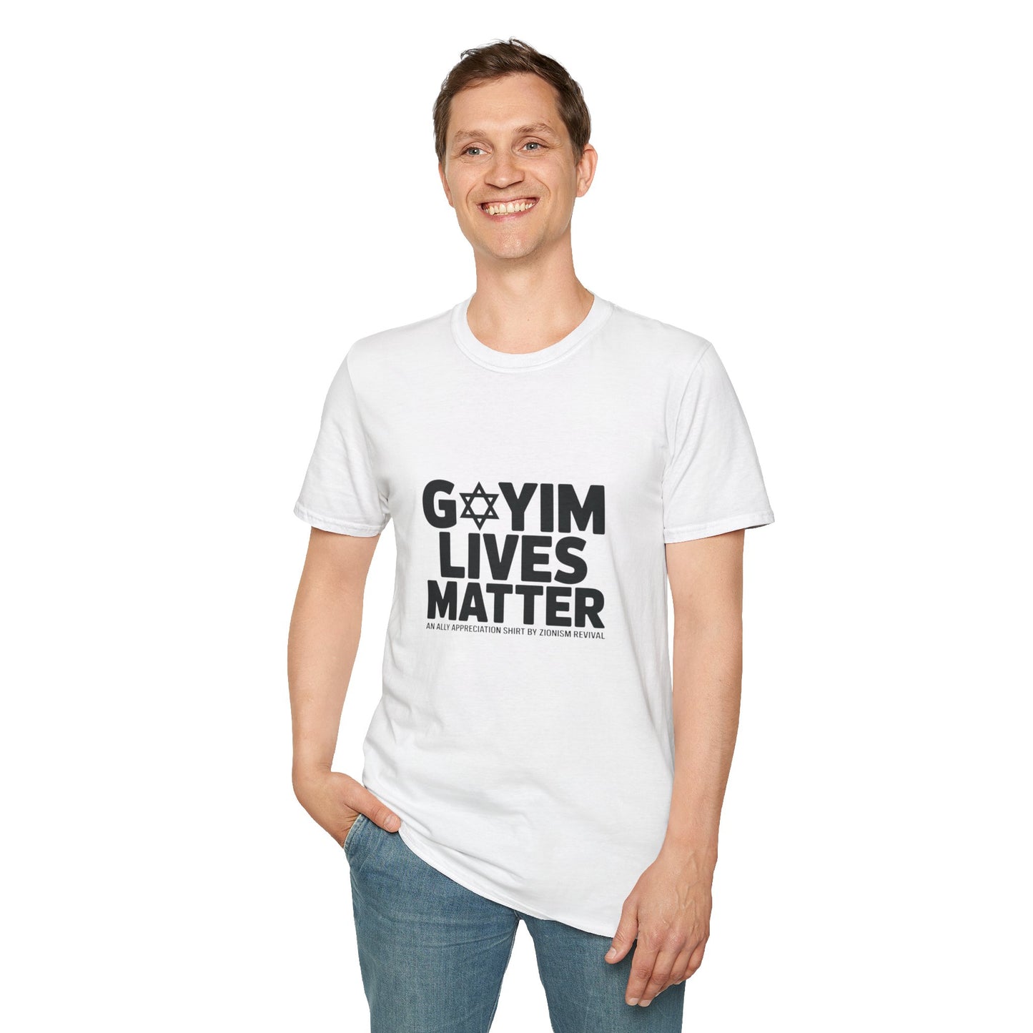 T-Shirt — "GOYIM LIVES MATTER" Statement Tee (Star of David Design)