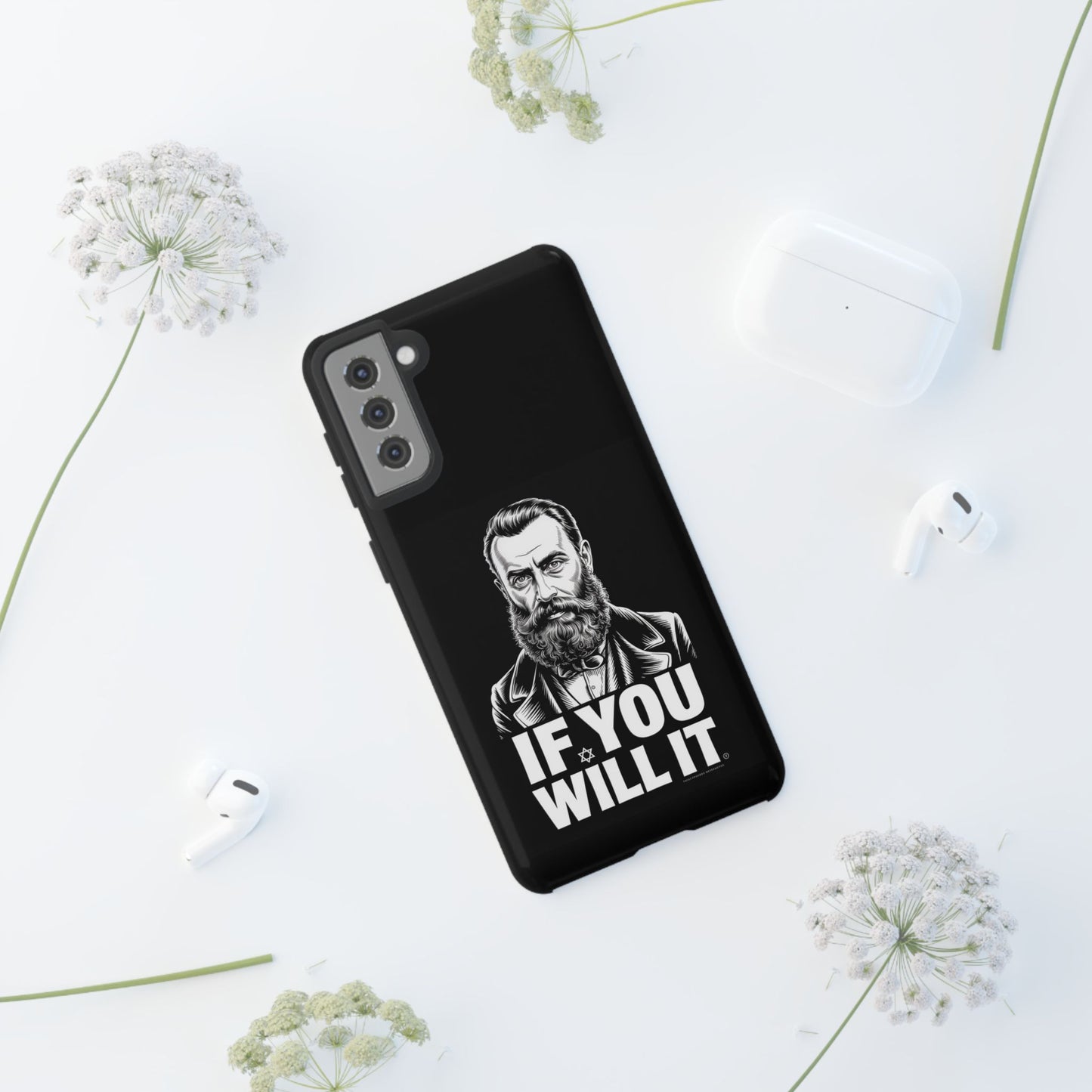 If You Will It — Herzl Portrait Phone Case