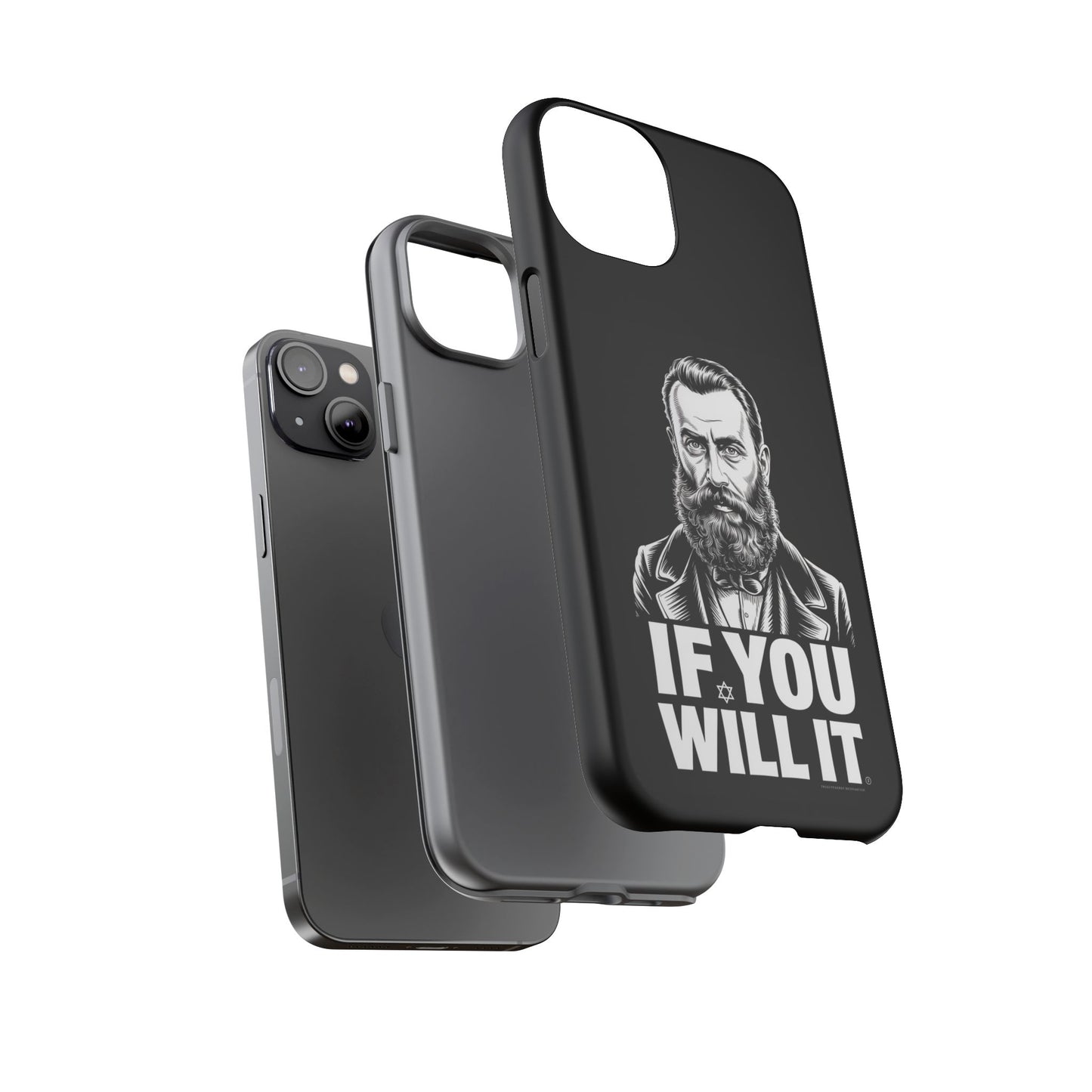 If You Will It — Herzl Portrait Phone Case