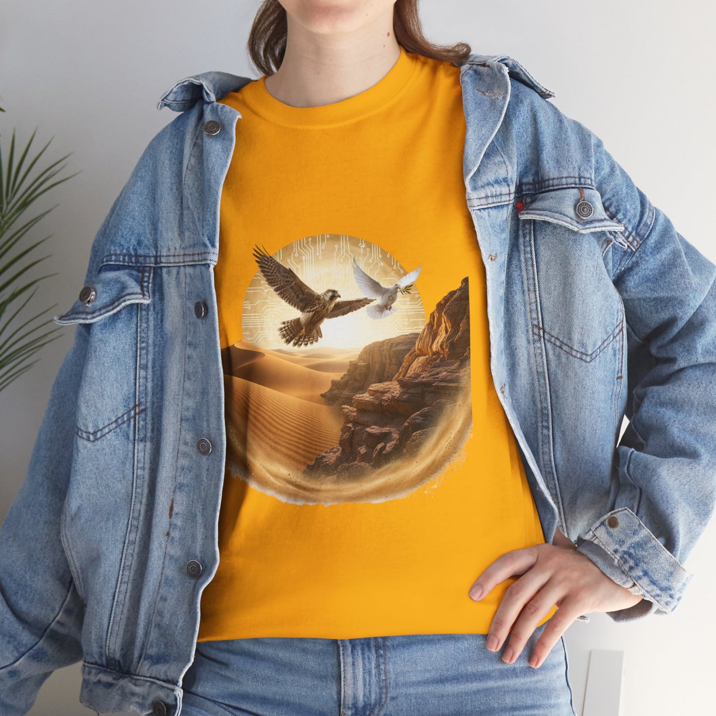 Desert Flight Tee— Soaring Dove & Eagle.