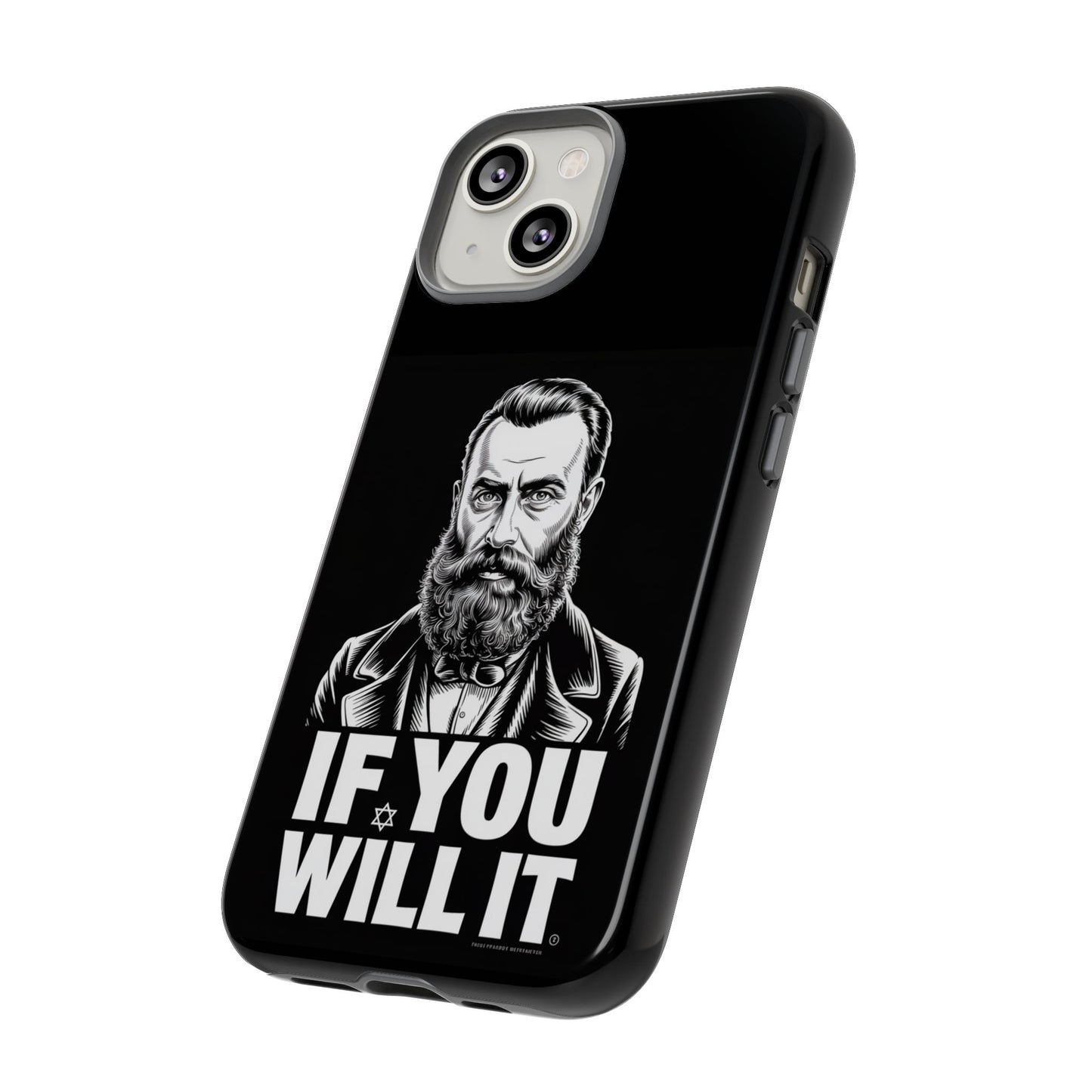 If You Will It — Herzl Portrait Phone Case