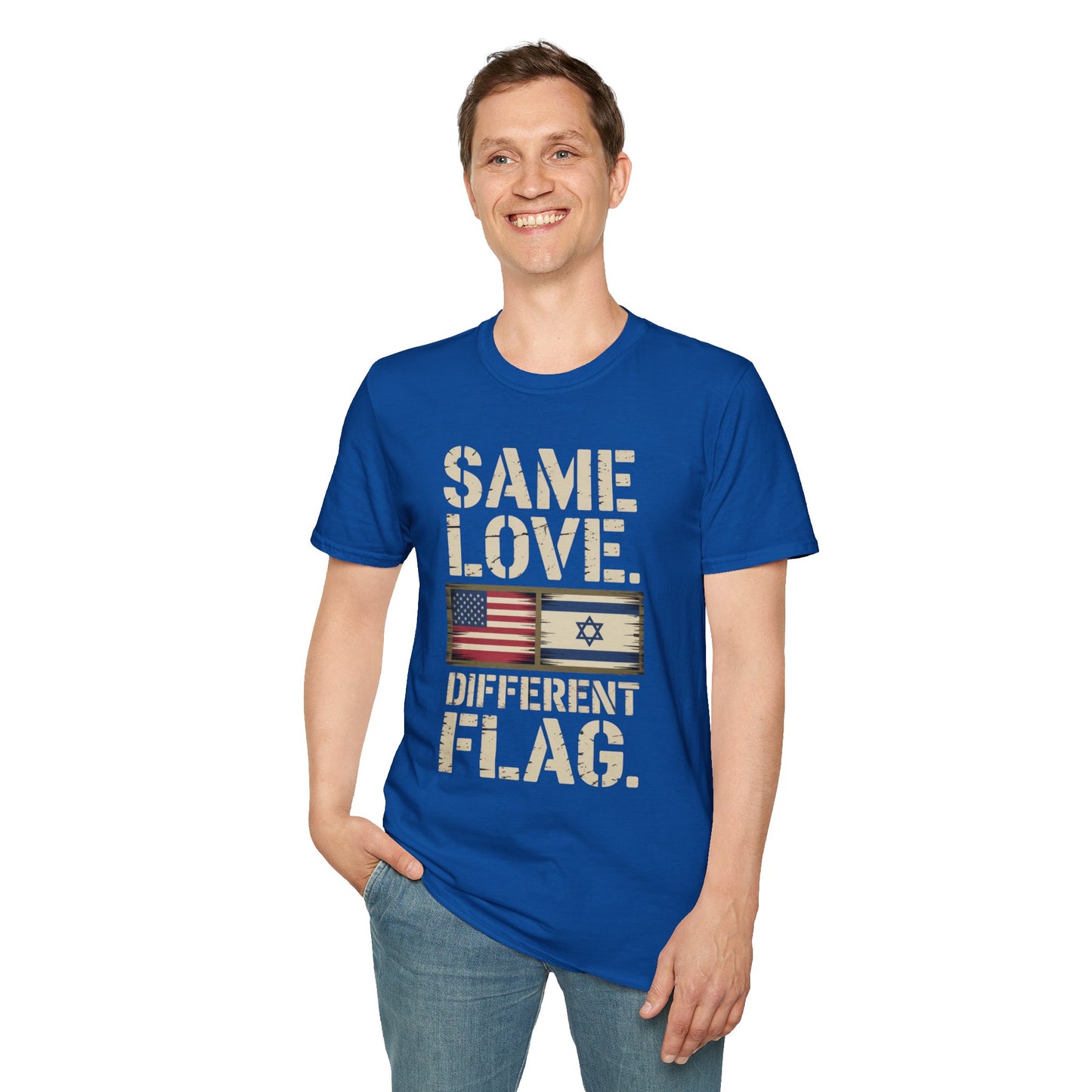 Same Love, Different Flag — USA × Israel Tee