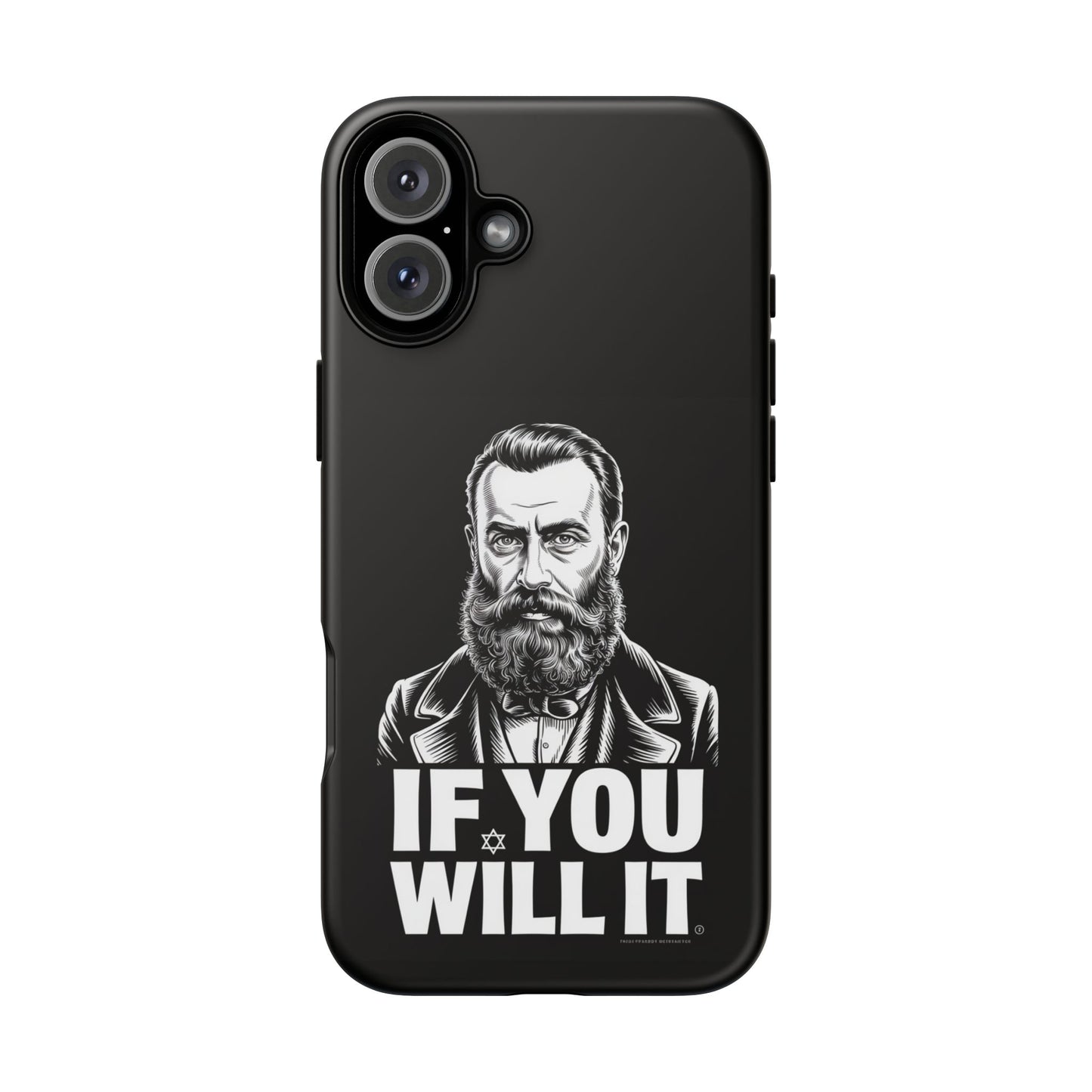 If You Will It — Herzl Portrait Phone Case