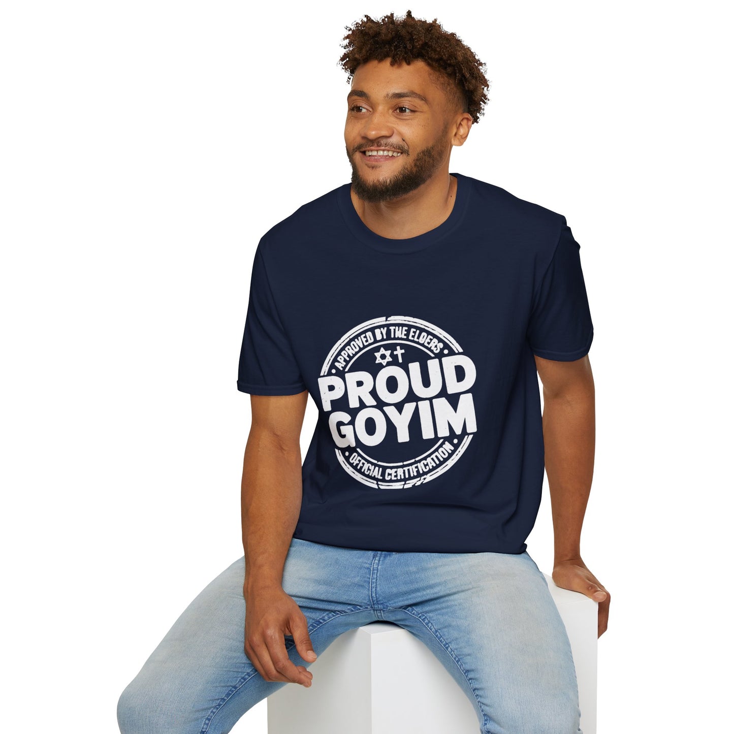Proud Goyim T-Shirt — Bold Vintage Stamp Design